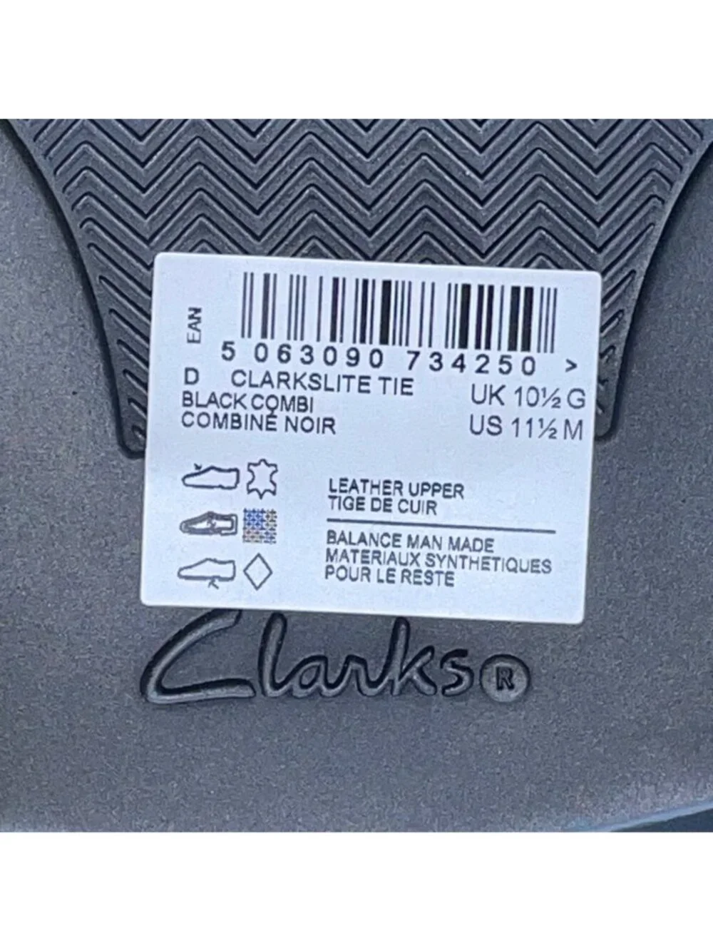 Clarks Collection Men’s Black Leather Extreme Comfort Oxford Shoes Size 11.5M